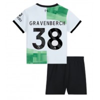 Liverpool Ryan Gravenberch #38 Udebane Trøje Børn 2023-24 Kortærmet (+ Korte bukser)